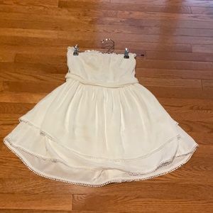 Mazik cream strapless sundress size small